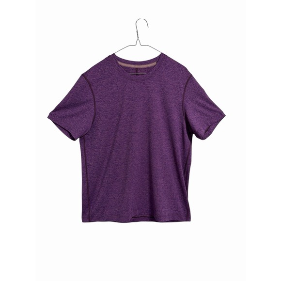 lululemon athletica Pants - Lululemon Athletica Purple Heathered Short Sleeve Athletic T Shirt Women's‎ Med